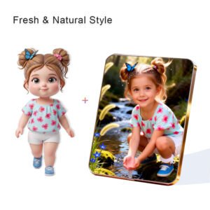 Fresh Nature style Custom 3D Figure & 10" Photo Frame