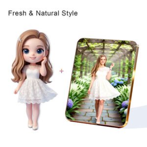 Fresh Nature style Custom 3D Figure & 10" Photo Frame
