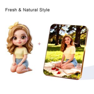Fresh Nature style Custom 3D Figure & 10" Photo Frame