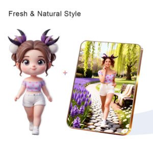 Fresh Nature style Custom 3D Figure & 10" Photo Frame