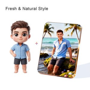 Fresh Nature style Custom 3D Figure & 10" Photo Frame