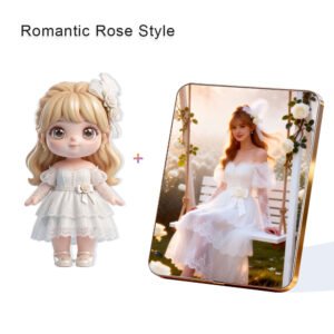 Romantic Rose style Custom 3D Figure & 10" Photo Frame