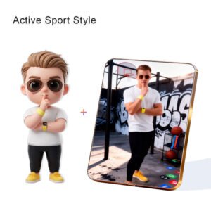 Active Sport style Custom 3D Figure & 10" Photo Frame