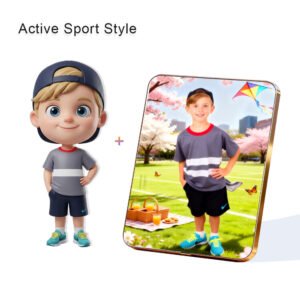 Active Sport Style Custom 3D Figure & 10" Photo Frame
