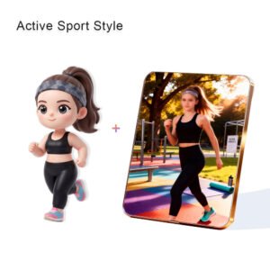 Active Sport style Custom 3D Figure & 10" Photo Frame
