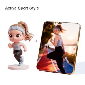 Active Sport style Custom 3D Figure & 10" Photo Frame