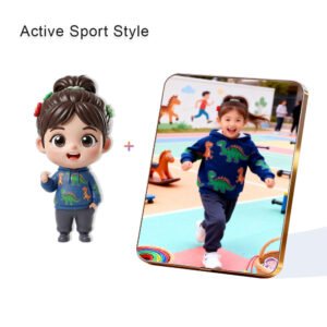 Active Sport Style Custom 3D Figure & 10" Photo Frame