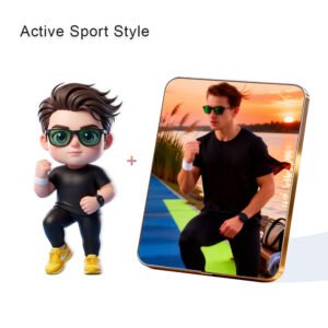 Active Sport style Custom 3D Figure & 10" Photo Frame