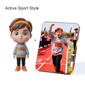 Active Sport Style Custom 3D Figure & 10" Photo Frame