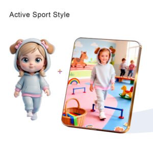 Active Sport Style Custom 3D Figure & 10" Photo Frame