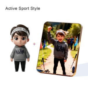 Active Sport Style Custom 3D Figure & 10" Photo Frame