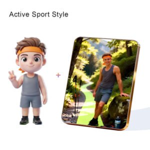 Active Sport style Custom 3D Figure & 10" Photo Frame
