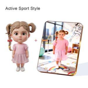 Active Sport Style Custom 3D Figure & 10" Photo Frame