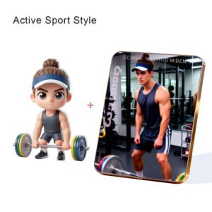 Active Sport style Custom 3D Figure & 10" Photo Frame
