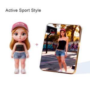 Active Sport style Custom 3D Figure & 10" Photo Frame