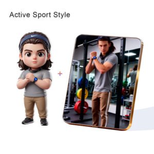 Active Sport style Custom 3D Figure & 10" Photo Frame