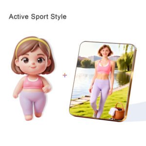 Active Sport style Custom 3D Figure & 10" Photo Frame