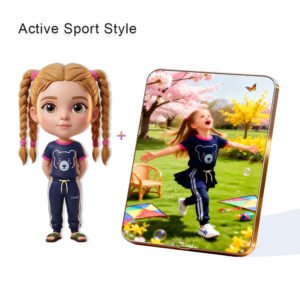 Active Sport Style Custom 3D Figure & 10" Photo Frame