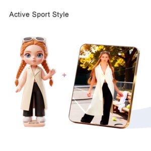 Active Sport style Custom 3D Figure & 10" Photo Frame