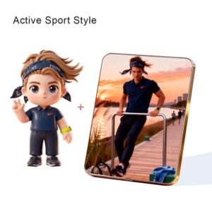 Active Sport style Custom 3D Figure & 10" Photo Frame