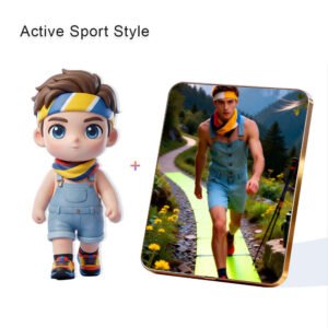 Active Sport style Custom 3D Figure & 10" Photo Frame