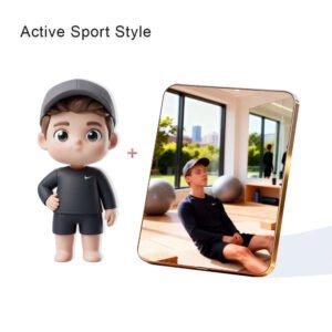 Active Sport style Custom 3D Figure & 10" Photo Frame