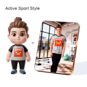 Active Sport style Custom 3D Figure & 10" Photo Frame