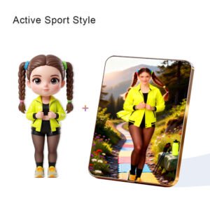 Active Sport style Custom 3D Figure & 10" Photo Frame