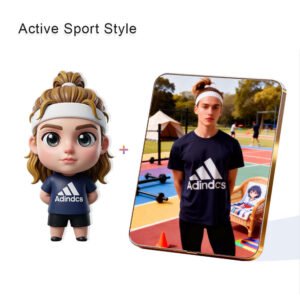 Active Sport style Custom 3D Figure & 10" Photo Frame