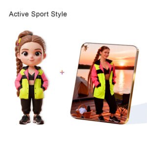 Active Sport style Custom 3D Figure & 10" Photo Frame