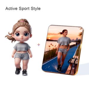 Active Sport style Custom 3D Figure & 10" Photo Frame
