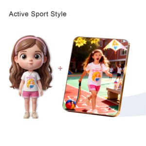 Active Sport Style Custom 3D Figure & 10" Photo Frame