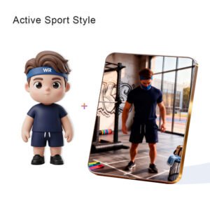 Active Sport style Custom 3D Figure & 10" Photo Frame