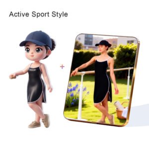 Active Sport style Custom 3D Figure & 10" Photo Frame