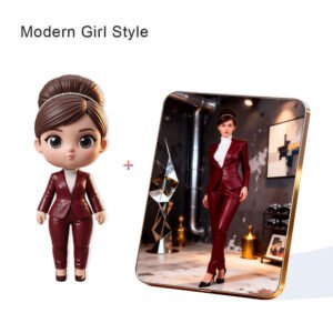 Modern Glam Style Custom 3D Figure & 10" Photo Frame