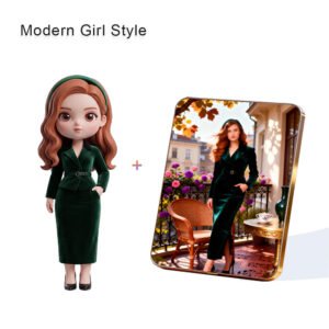 Modern Glam Style Custom 3D Figure & 10" Photo Frame