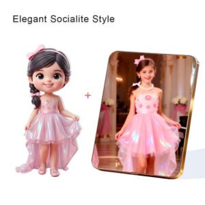 Elegant Socialite Style Custom 3D Figure & 10" Photo Frame