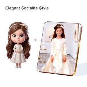 Elegant Socialite Style Custom 3D Figure & 10" Photo Frame
