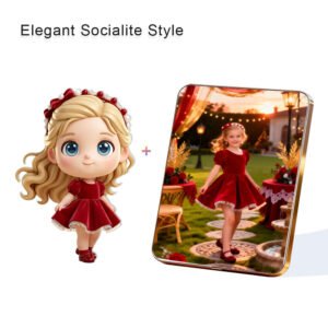 Elegant Socialite Style Custom 3D Figure & 10" Photo Frame