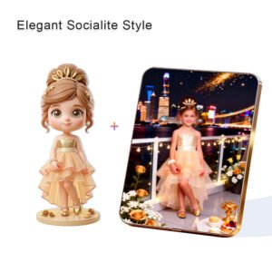 Elegant Socialite Style Custom 3D Figure & 10" Photo Frame