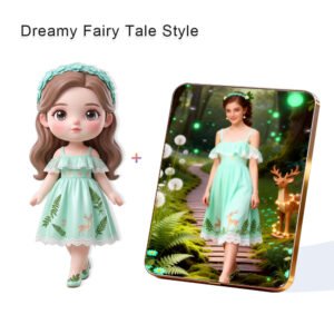 Dreamy Fairy Tale style Custom 3D Figure & 10" Photo Frame