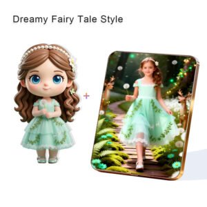 Dreamy Fairy Tale Style Custom 3D Figure & 10" Photo Frame