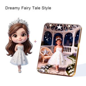 Dreamy Fairy Tale Style Custom 3D Figure & 10" Photo Frame