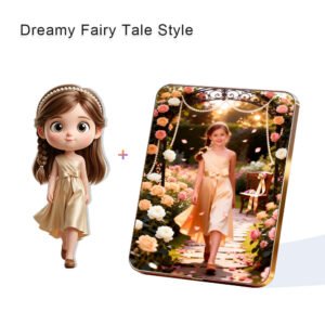 Dreamy Fairy Tale Style Custom 3D Figure & 10" Photo Frame