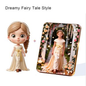 Dreamy Fairy Tale Style Custom 3D Figure & 10" Photo Frame
