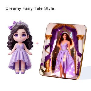 Dreamy Fairy Tale style Custom 3D Figure & 10" Photo Frame