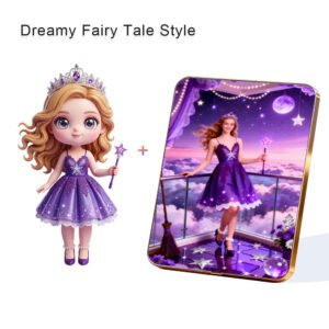 Dreamy Fairy Tale style Custom 3D Figure & 10" Photo Frame