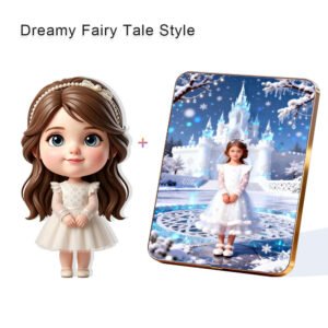 Dreamy Fairy Tale Style Custom 3D Figure & 10" Photo Frame