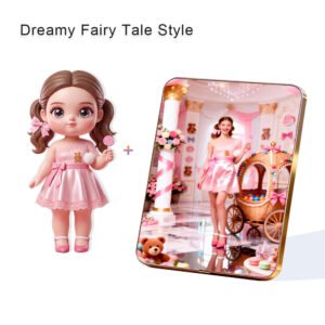 Dreamy Fairy Tale style Custom 3D Figure & 10" Photo Frame