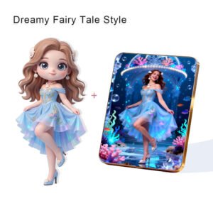 Dreamy Fairy Tale style Custom 3D Figure & 10" Photo Frame